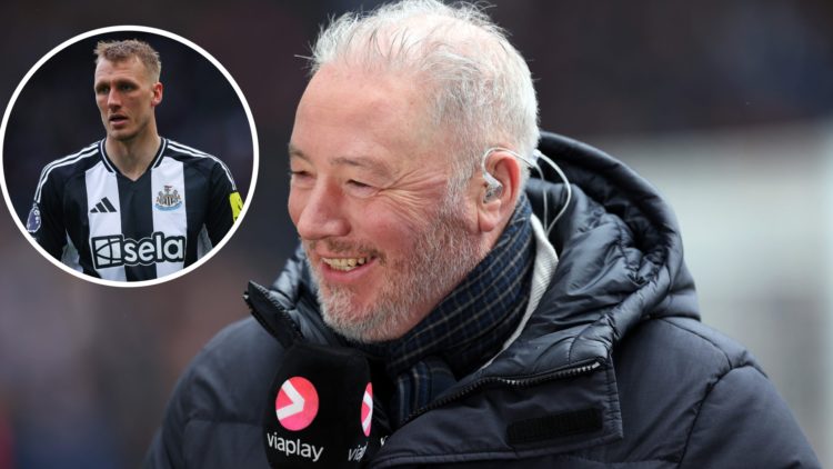 Ally McCoist speaking as a pundit. Dan Burn playing for Newcastle United.
