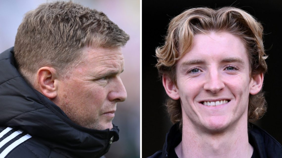 Eddie Howe managing Newcastle United, Anthony Gordon arrives at St James' Park
