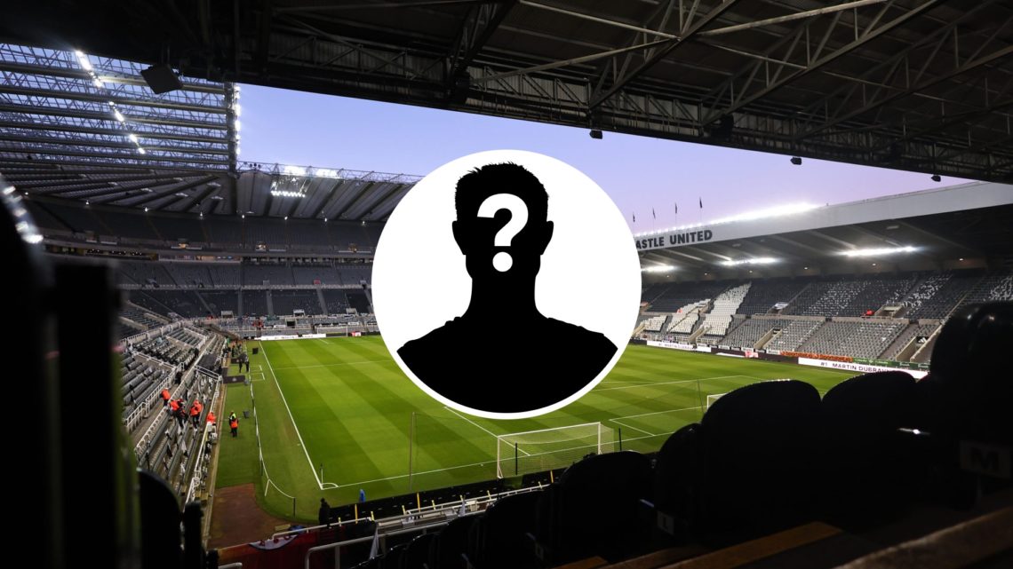 General view inside St James' Park before a game, mystery player