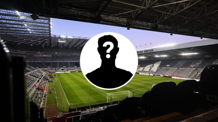 General view inside St James' Park before a game, mystery player