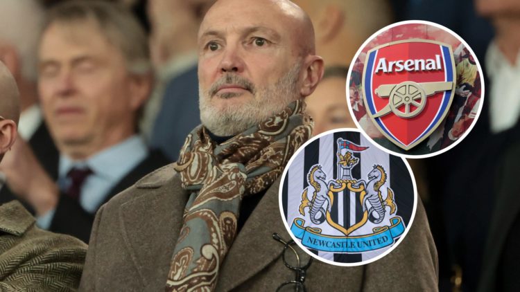 Frank Leboeuf attends the UEFA Champions League 2024/25 Quarter Final First Leg match between Paris Saint-Germain (PSG) and Aston Villa FC at Parc ...