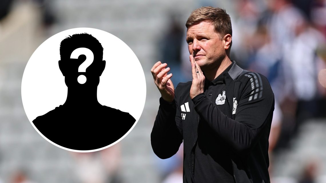 Eddie Howe the head coach / manager of Newcastle United applauds the fans at full time during the Premier League match between Newcastle United FC ...