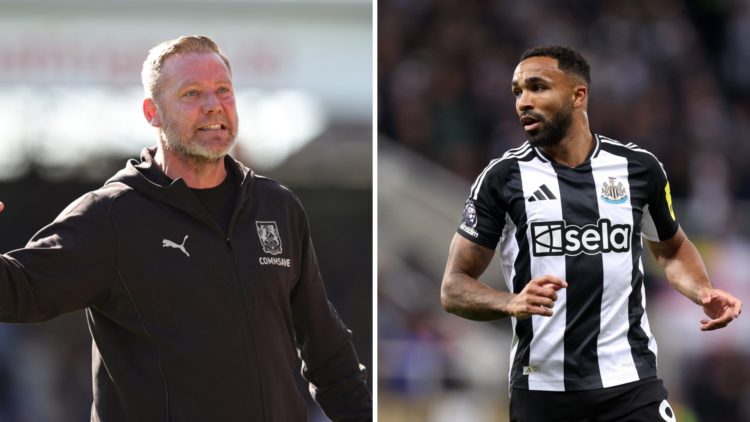 Kevin Nolan managing Northampton. Callum Wilson playing for Newcastle United.