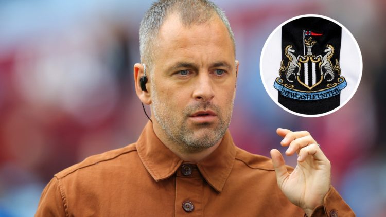 TNT Sports pundit Joe Cole during the Premier League match between Aston Villa and Brighton & Hove Albion at Villa Park. Inset: The Newcastle Unite...