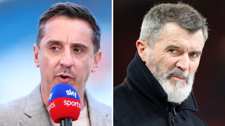 Gary Neville doing punditry, Roy Keane doing punditry