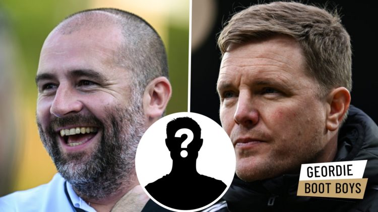 Sporting director Paul Mitchell during Newcastle United training. Eddie Howe managing Newcastle United.