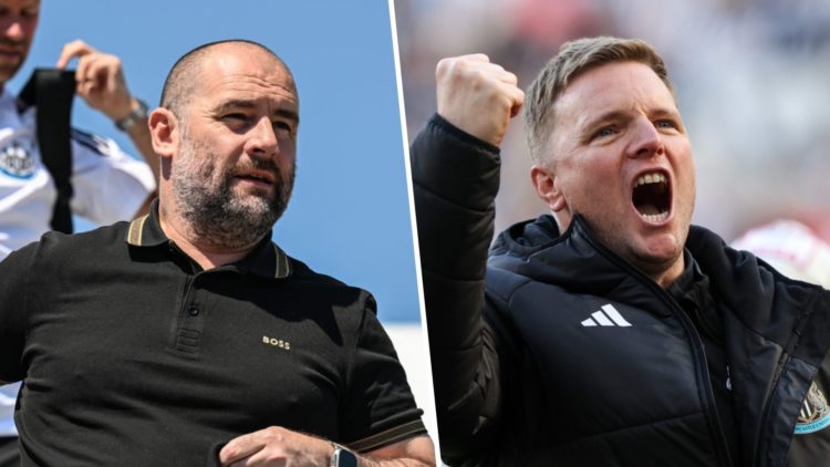 Paul Mitchell exits a plane, Newcastle United manager Eddie Howe celebrates after qualifying for the Champions League