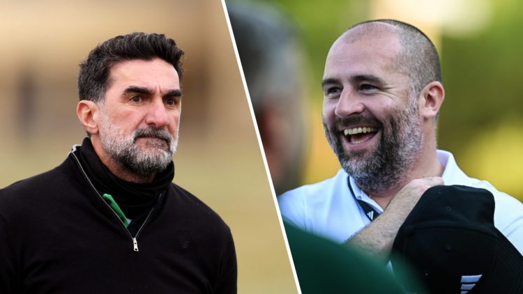 Newcastle United chairman Yasir Al-Rumayyan is seen at a golf event in Scotland. Paul Mitchell is seen smiling during a Newcastle United pre-season...