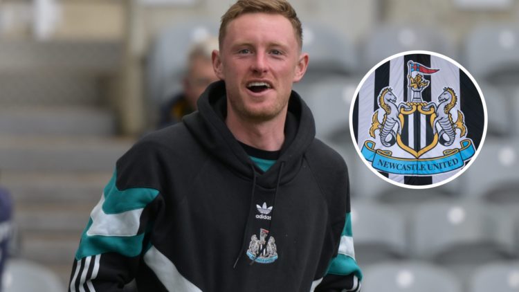 Sean Longstaff of Newcastle United plays during the Premier League match between Newcastle United and Crystal Palace at St. James's Park. Inset: Th...