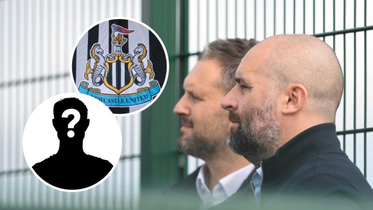 Newcastle United Sporting Director Paul Mitchell (R) observes the Newcastle United Women Training Session at Bullocksteads Leisure Centre. Inset: T...