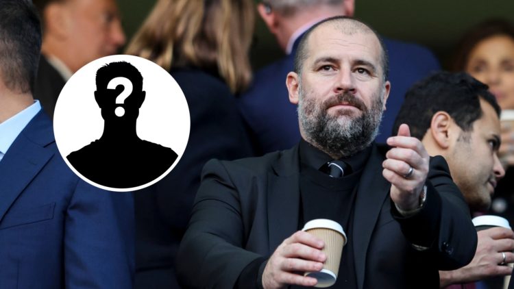 Paul Mitchell at Stamford Bridge to watch Newcastle United face Chelsea, mystery player