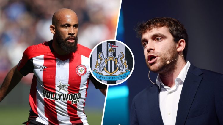 Fabrizio Romano, Football Journalist, on the SportsTrade Stage during day one of Web Summit 2021 at the Altice Arena. Bryan Mbeumo of Brentford dur...