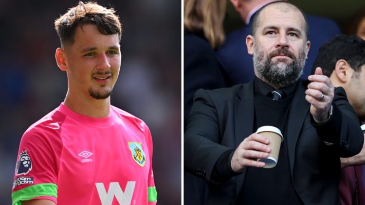 Burnley goalkeeper James Trafford. Newcastle United sporting director Paul Mitchell.