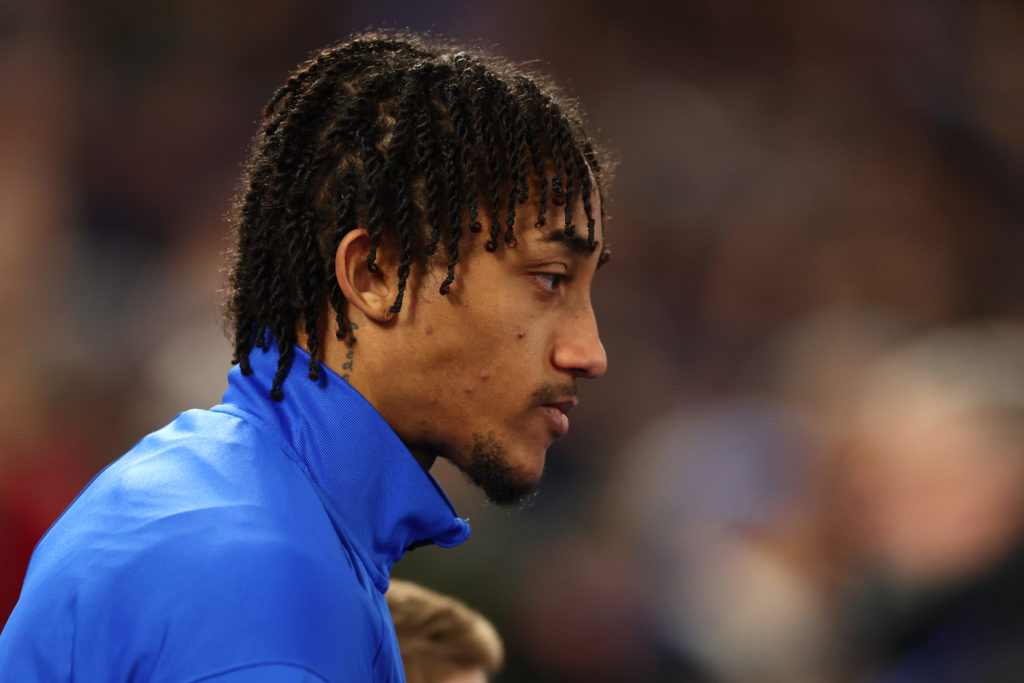 Joao Pedro during a Premier League game between Brighton and Arsenal.