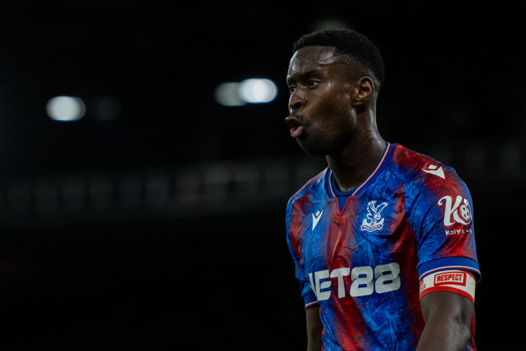 Crystal Palace captain Marc Guehi is pictured during an FA Cup game against Stockport County.