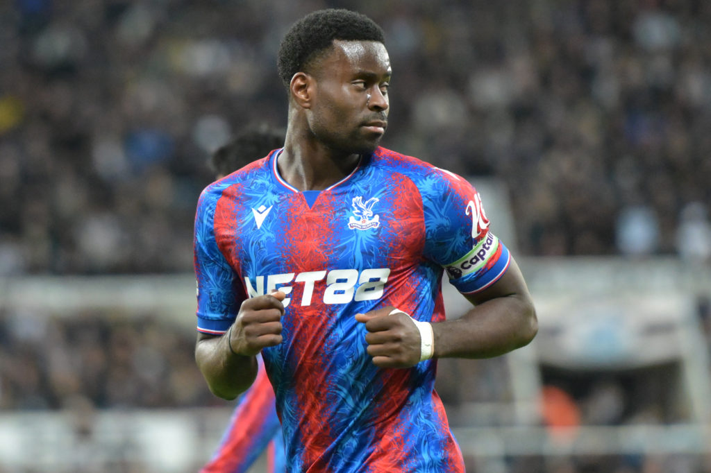 Crystal Palace captain Marc Guehi playing against Newcastle United in the Premier League.