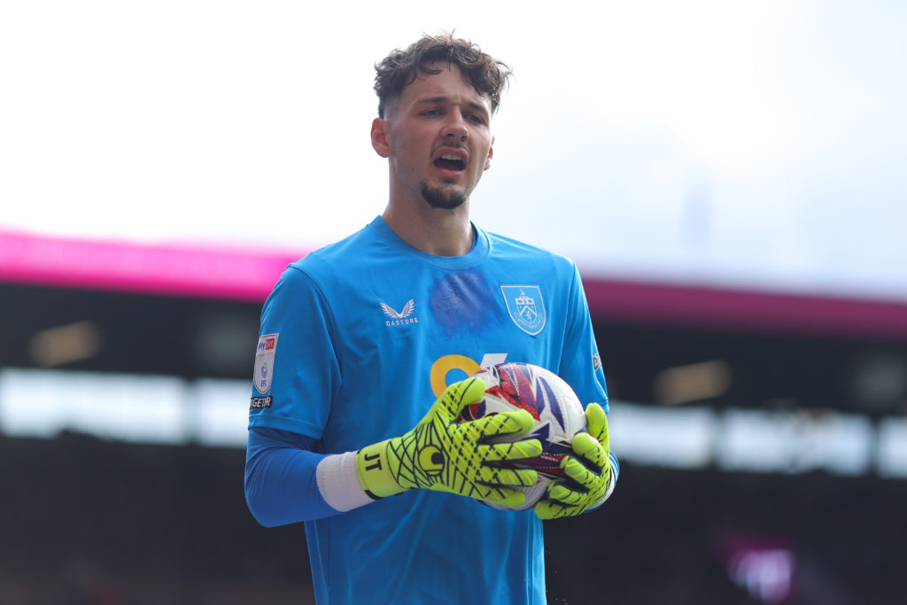 James Trafford playing in the Championship for Burnley against Sheffield United.