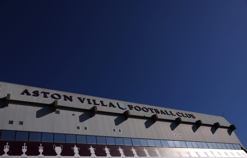 A shot of Villa Park's exterior before a Premier League game between Aston Villa and Tottenham Hotspur.