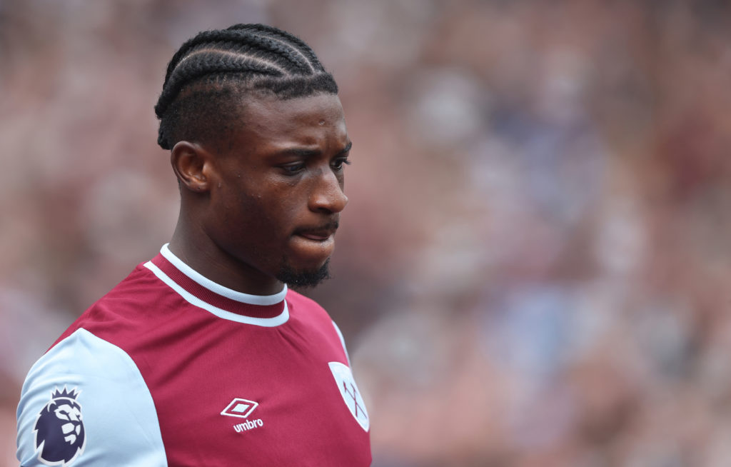 West Ham's Mohammed Kudus looks on during a Premier League game against Nottingham Forest.
