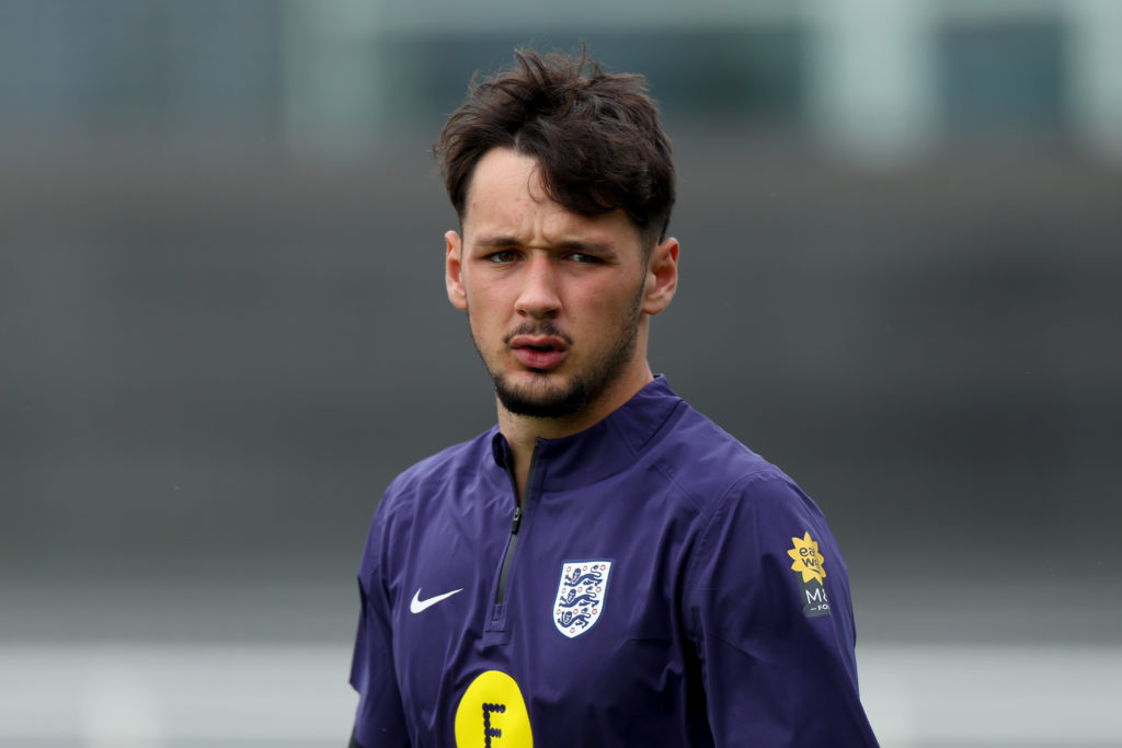 Burnley goalkeeper James Trafford in training with England.