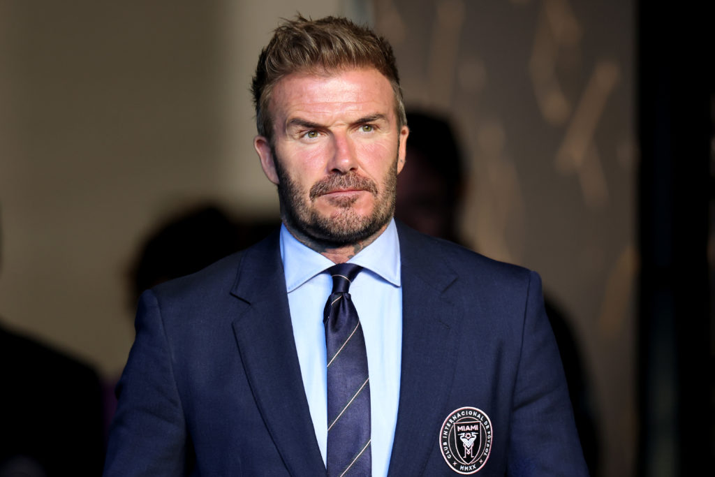 Sir David Beckham is seen before Inter Miami play Al Ahly FC in the FIFA Club World Cup 2025.