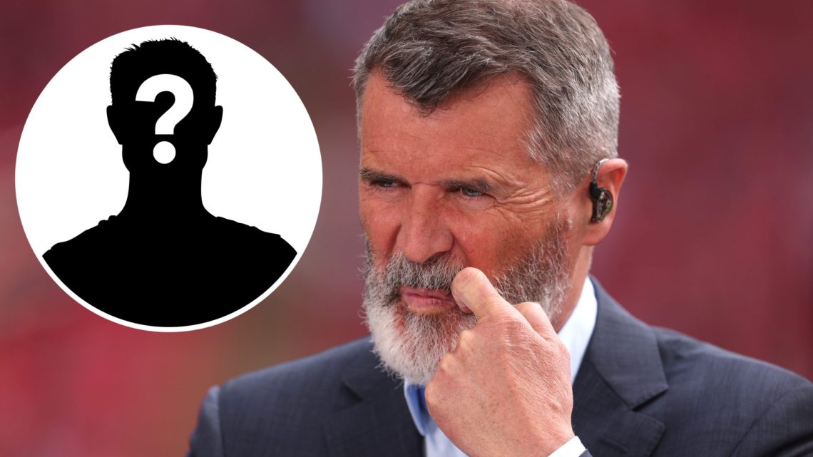 Inset, a mystery player graphic. Roy Keane working as a pundit.