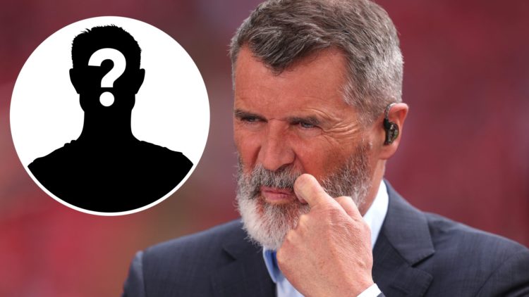 Inset, a mystery player graphic. Roy Keane working as a pundit.