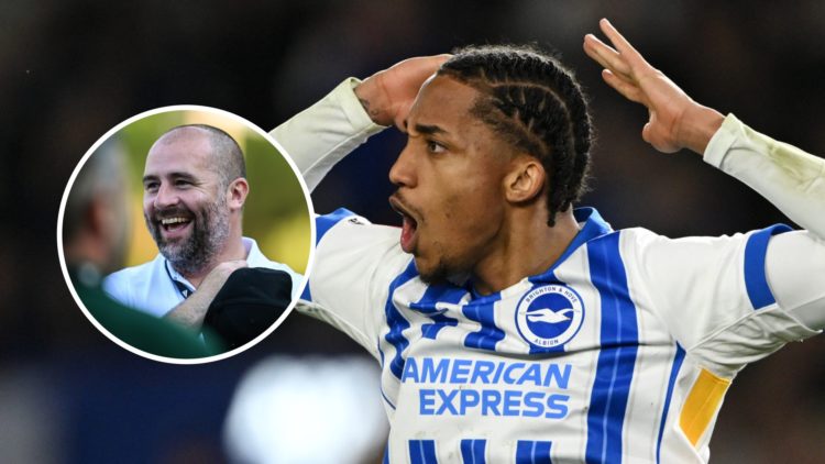 Joao Pedro celebrates scoring for Brighton, Paul Mitchell at Adidas HQ with Newcastle United staff