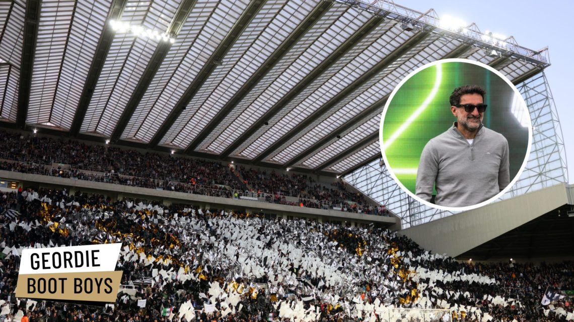 General view inside the stadium as fans wait for the teams to walk out on to the pitch prior to during the Premier League match between Newcastle U...