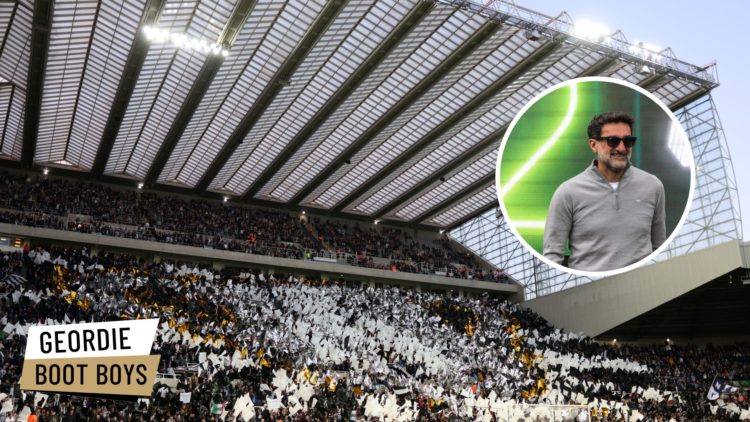 General view inside the stadium as fans wait for the teams to walk out on to the pitch prior to during the Premier League match between Newcastle U...