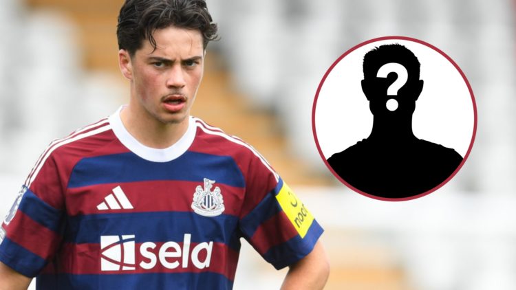 Leo Shahar playing for Newcastle United Under-21s, mystery player