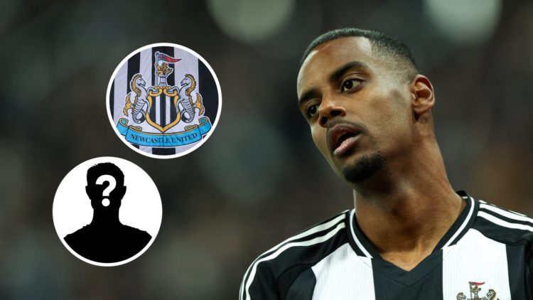Newcastle United's Alexander Isak in action during the Premier League match between Newcastle United and Brentford at St James' Park. Inset: the Ne...