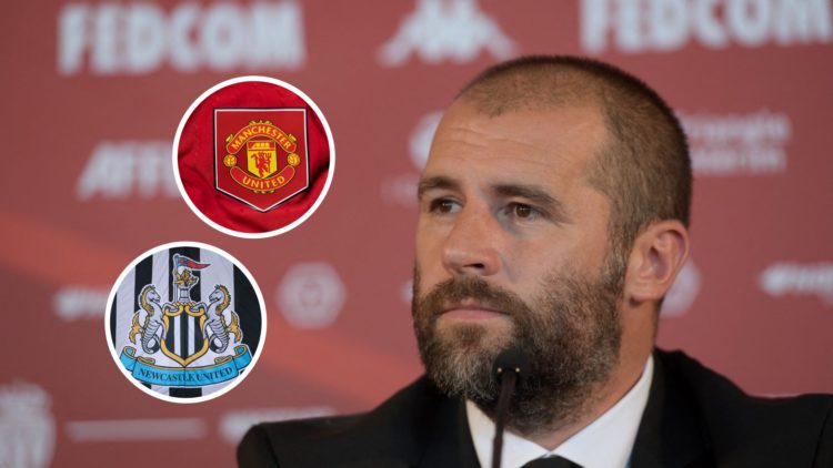 Paul Mitchell, sporting director of French L1 football club AS Monaco gives a press conference during the official presentation of the club's new c...