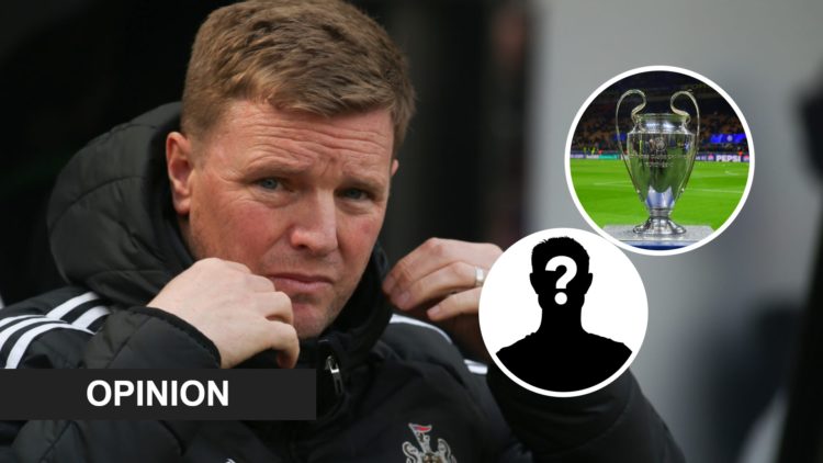 Newcastle United Manager Eddie Howe during the Premier League match between Newcastle United and Ipswich Town at St. James's Park. Inset, a mystery...