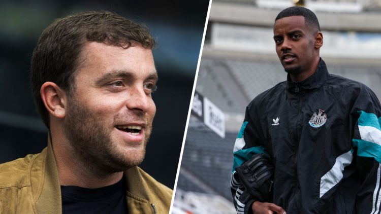 Alexander Isak of Newcastle United (14) arrives for the Premier League match between Newcastle United FC and Manchester United FC. Fabrizio Romano,...
