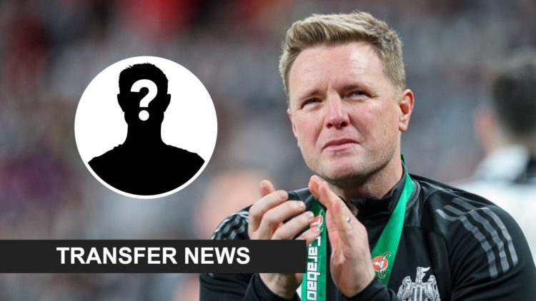 Newcastle United manager Eddie Howe applauds the fans at the final whistle of the Carabao Cup Final between Liverpool and Newcastle United. Inset: ...