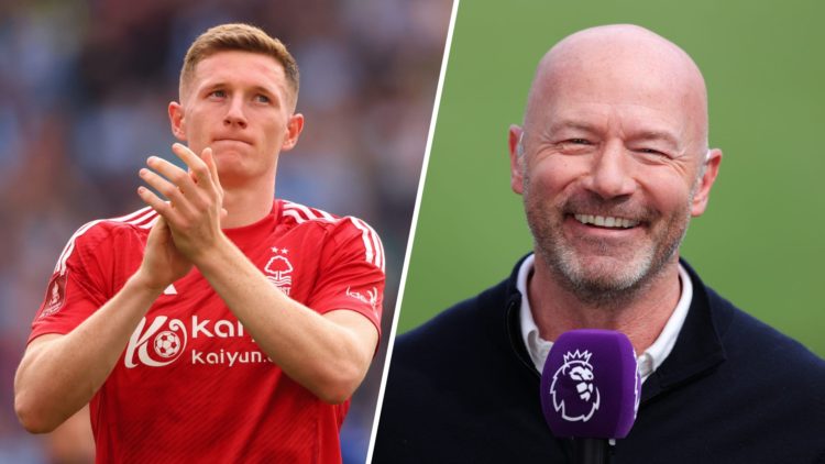 Elliot Anderson applauds the Nottingham Forest fans, Alan Shearer doing punditry at St James' Park.