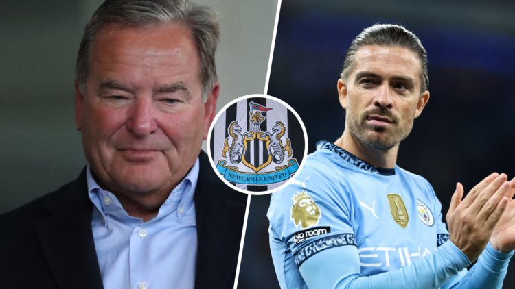 Jeff Stelling watches on during a League Two game between Hartlepool United and Stockport County. Jack Grealish applauds the fans after a Premier L...