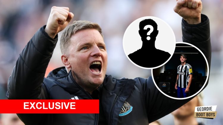 Newcastle United manager Eddie Howe celebrating, Antonio Cordero unveiled as a Newcastle United player, mystery player