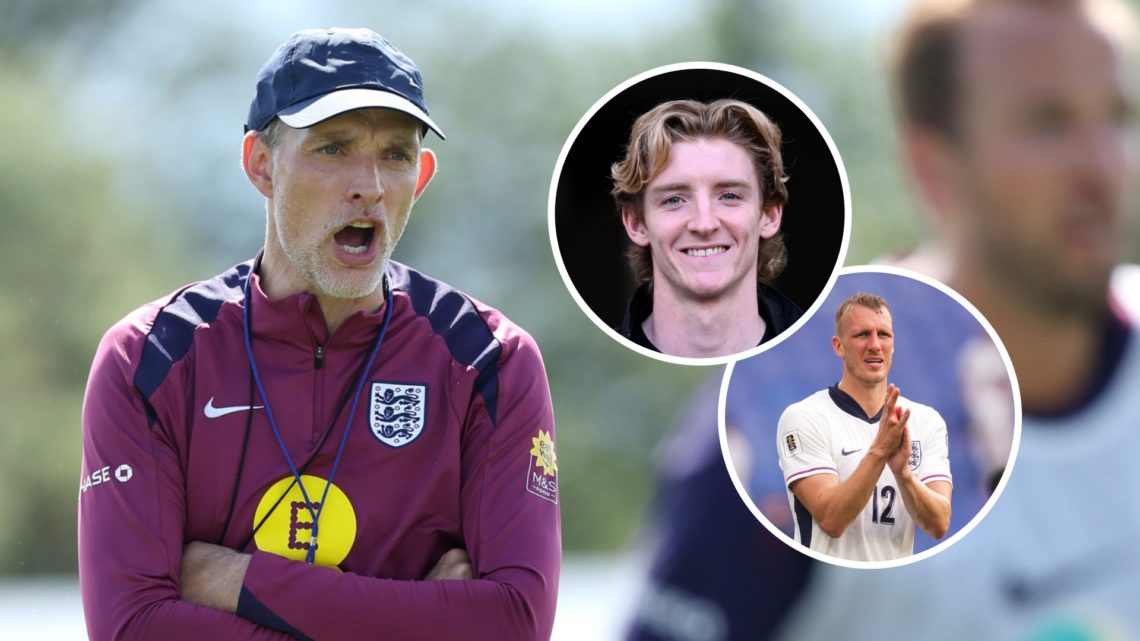 Thomas Tuchel during England training, Anthony Gordon arrives at St James' Park, Dan Burn applauds the England fans