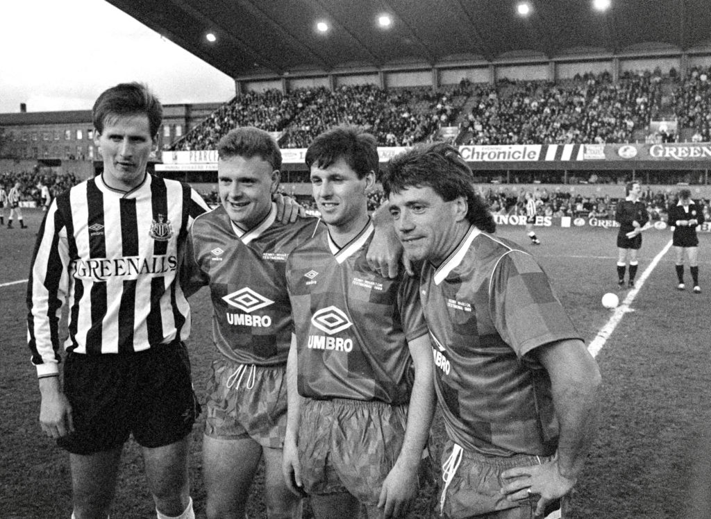 Kevin Keegan, Glenn Roeder and Paul Gascoigne during Kenny Wharton's testimonial.