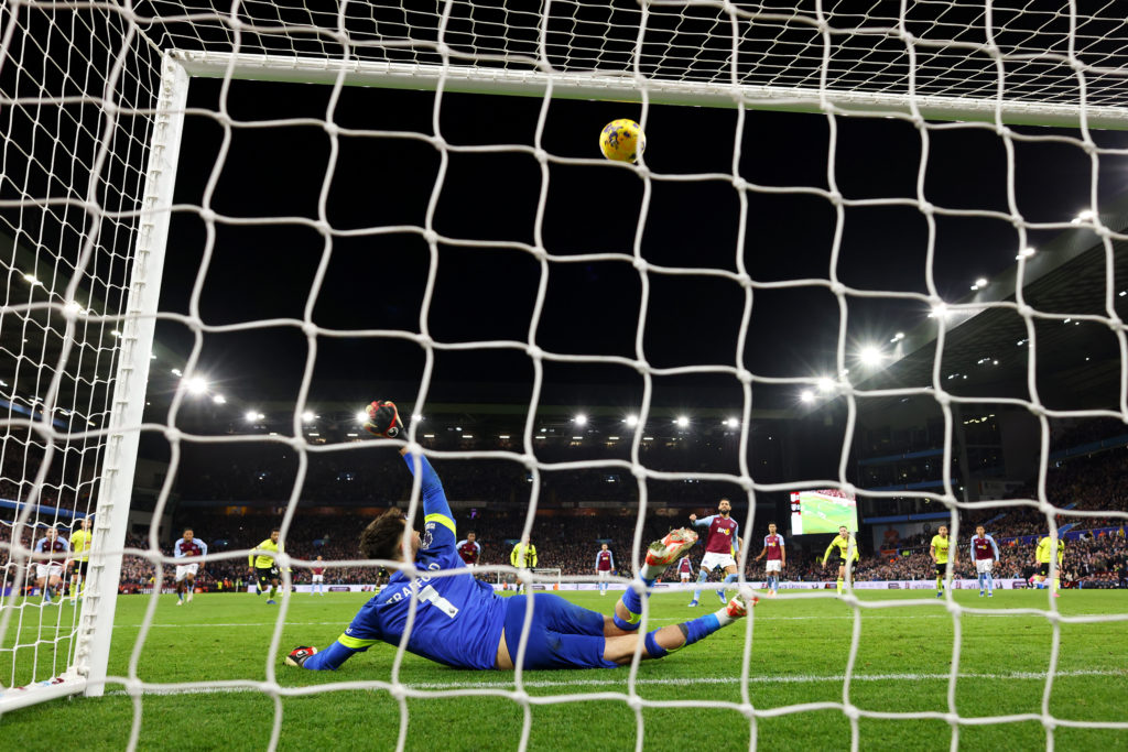 James Trafford during a Premier League game between Aston Villa and Burnley.