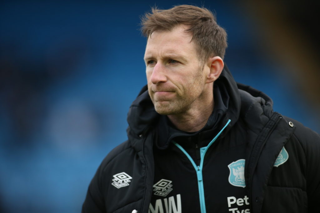 Mike Williamson during a League Two game between Carlisle United and Accrington Stanley.