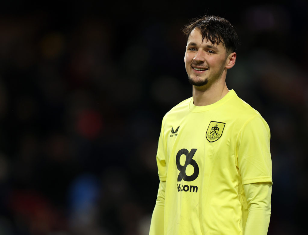 James Trafford looks on during a Championship game between Burnley and Stoke City.