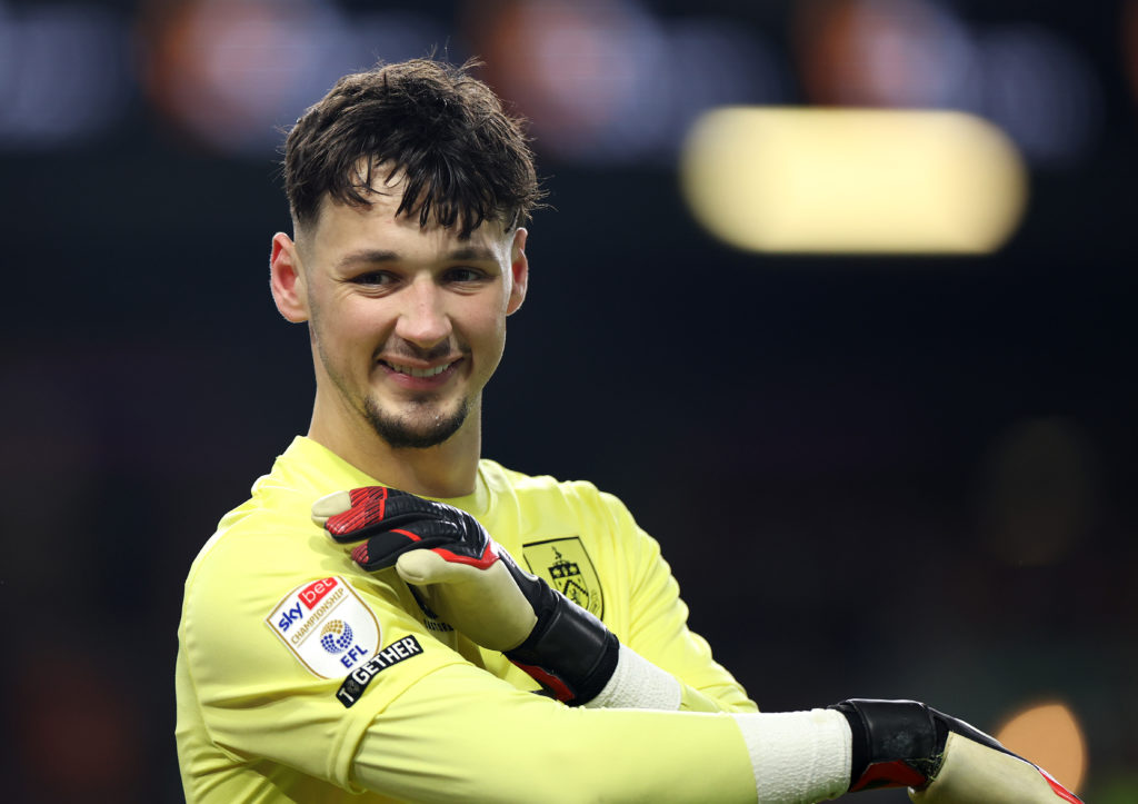 James Trafford smiles during a Championship game between Burnley and Sunderland.
