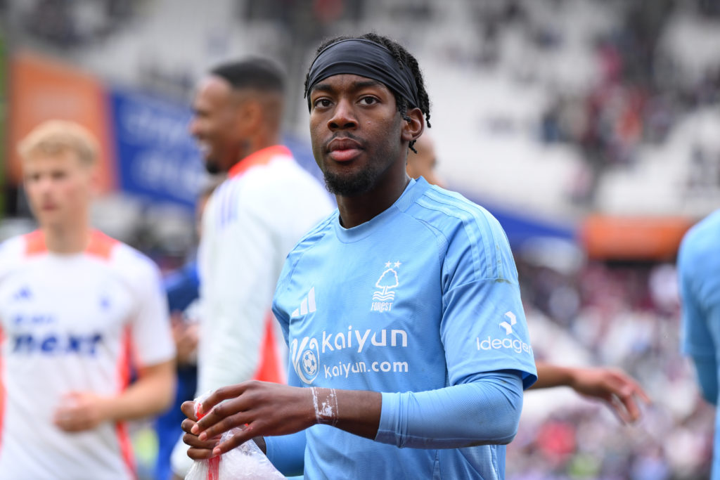 Anthony Elanga after a Premier League game between West Ham United and Nottingham Forest.