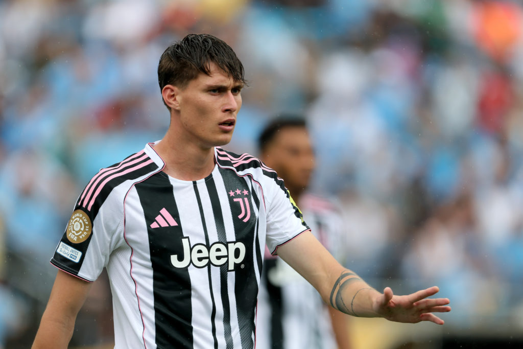 Nicolo Savona during a Club World Cup game between Juventus and Manchester City.