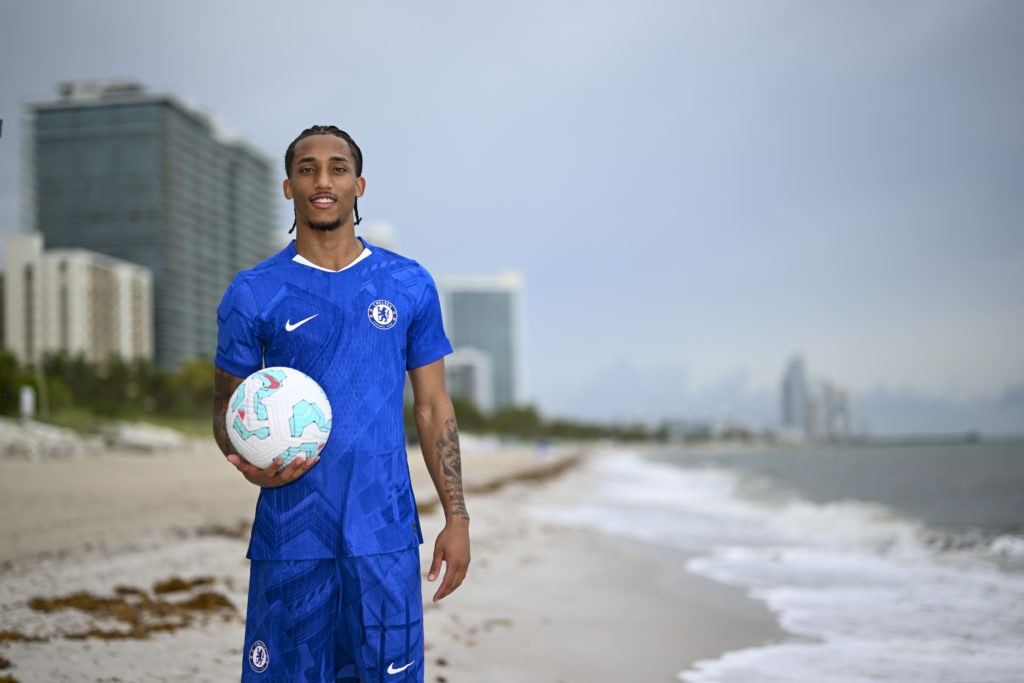 Joao Pedro during his official unveiling as a Chelsea player.