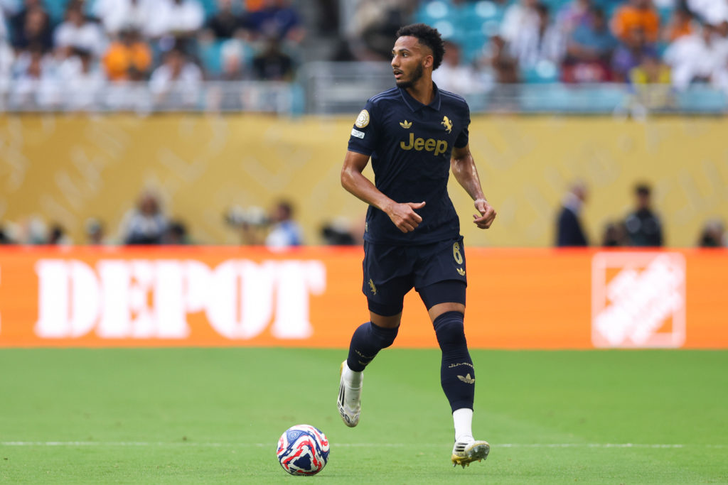Lloyd Kelly during a Club World Cup game between Real Madrid and Juventus.