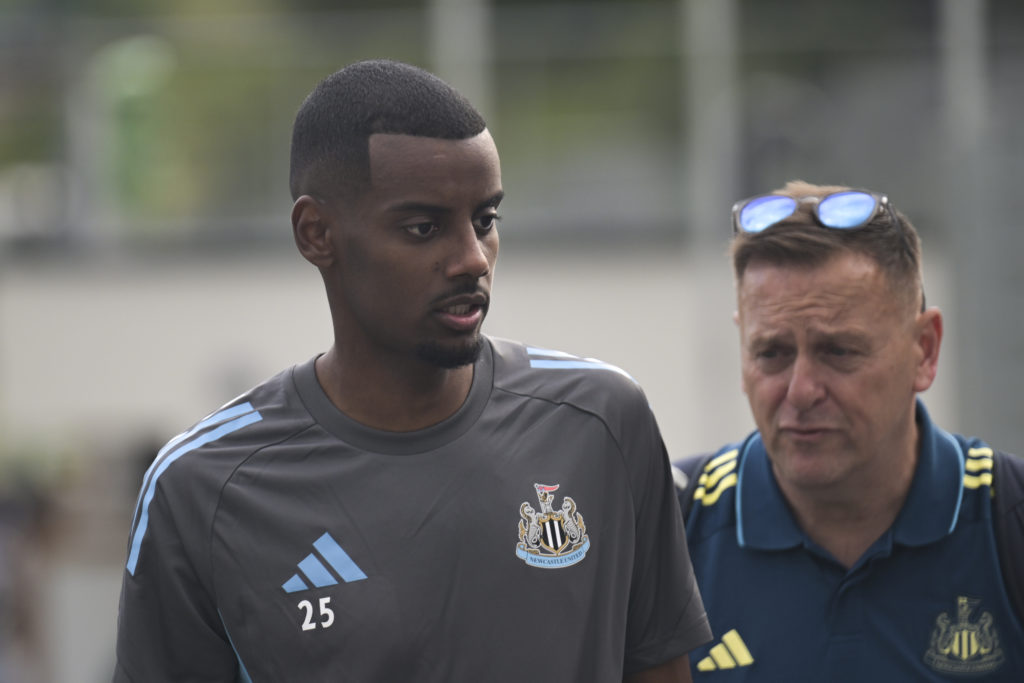 Newcastle United striker Alexander Isak arrives for a pre-season training camp in Austria.